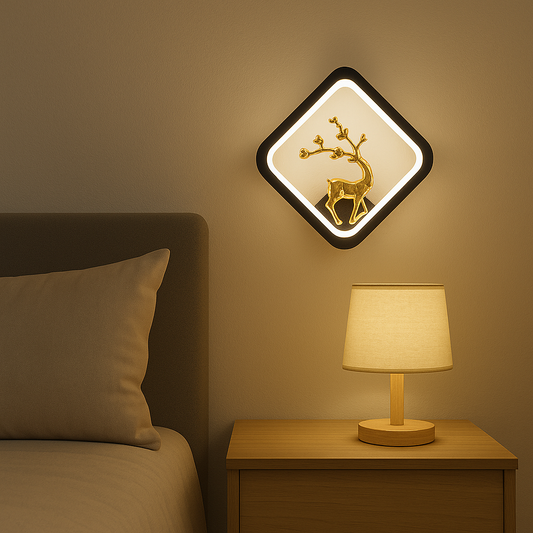 Artistic deer design wall light - Sol Spirit by Solune