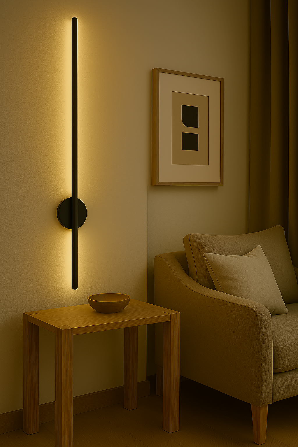 Minimal aesthetic wall light - Luna Ray by Solune