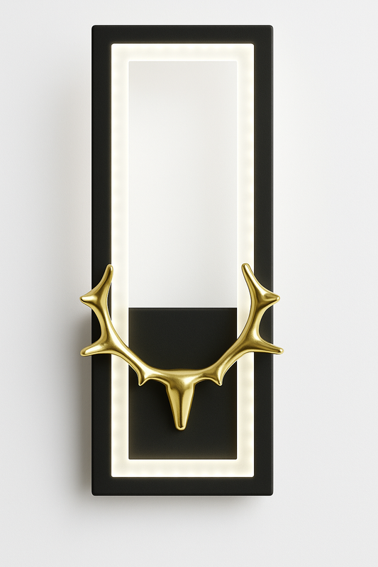 Sculptural wall light with dual glow - Sol Crest by Solune