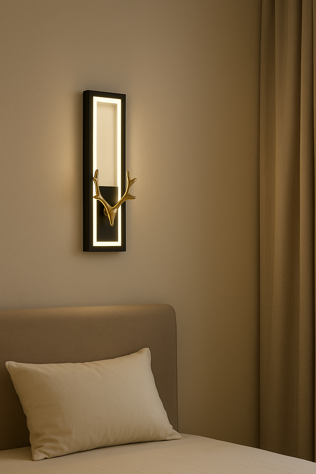 Sculptural wall light with dual glow 2- Sol Crest by Solune